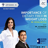  Dr. Mittal was pleased to be on the Decoding Obesity Podcast to discuss the role of dietary fiber in weight loss and metabolic health.