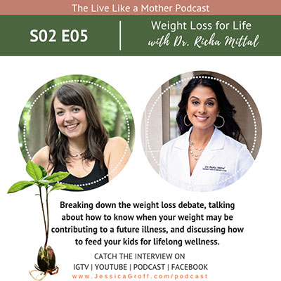 Dr. Mittal enjoyed her podcast interview with holistic nutrition expert Jessica Groff.